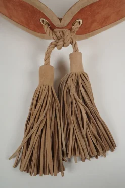 Tasseled Suede Waist Belt