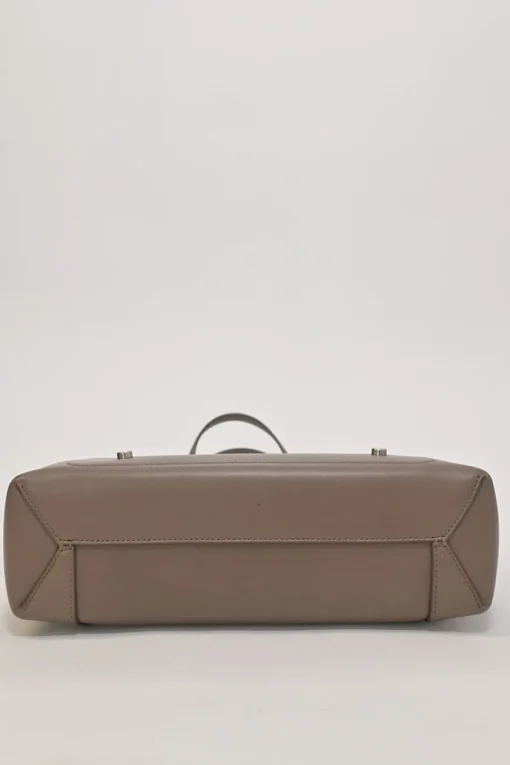Taupe brown leather Point Neuf shopper tote