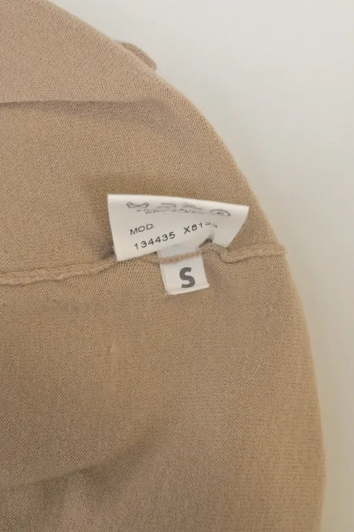 Taupe brown modal-blend jersey knit racerback tank and tie-front cardigan twin set