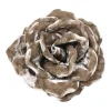 Taupe brown velvet Wild Rose brooch