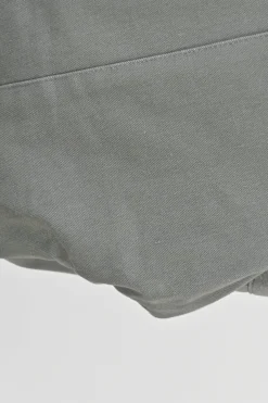 Taupe grey cotton-blend pull-on mid-rise slacks with zip detail along cuffs