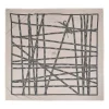 Taupe silk 'Bolduc' printed jersey scarf featuring original artwork by Jean-louis Dumas