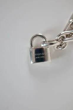 Tiffany HardWear pearl lock bracelet. sterling silver with freshwater cultured pearls