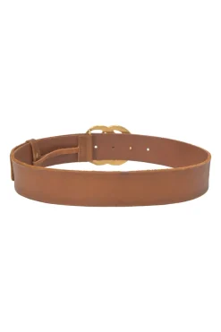 Tobacco leather GG Marmont buckle belt