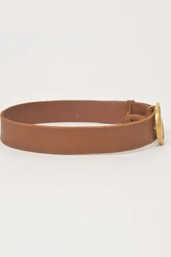 Tobacco leather GG Marmont buckle belt