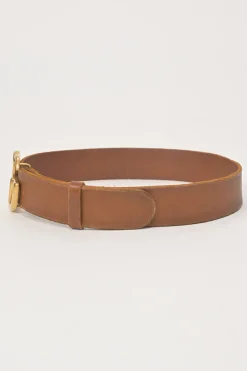 Tobacco leather GG Marmont buckle belt