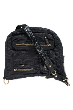 Tod's fabric shoulder hobo in black