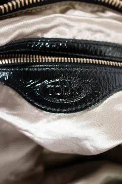 Tod's fabric shoulder hobo in black