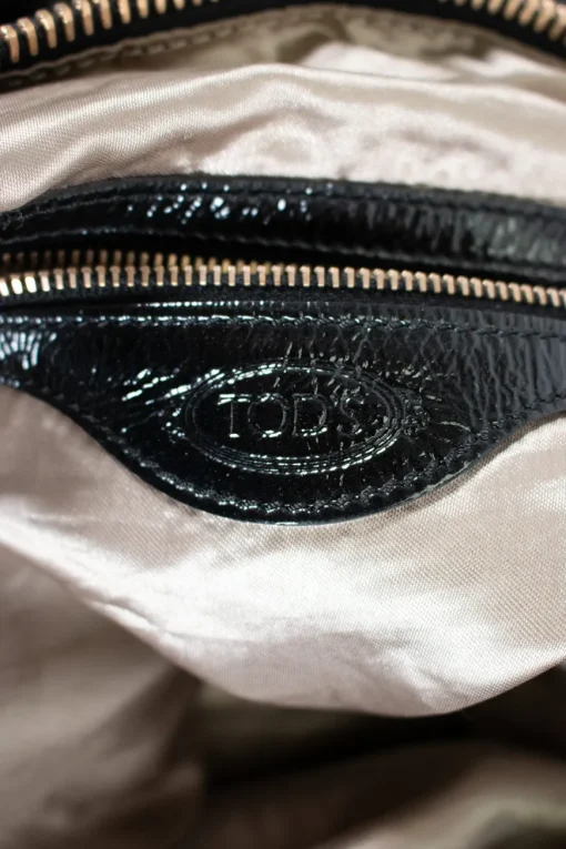 Tod's fabric shoulder hobo in black