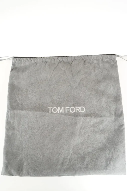 Tom Ford calf hair on leopard print black leather shoulder bag with gold tone metal hardware