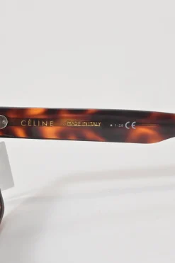 Tortoiseshell acetate and tinted polycarbonate square cat eye sunglasses