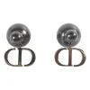 'Tribales' earrings with grey resin pearl