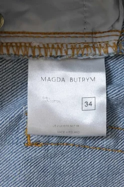 True indigo cotton denim low-rise bell-bottom flared jeans