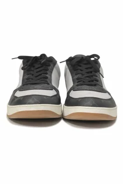 Two-tone coated monogram canvas and Ebene leather Rivoli low-top sneakers