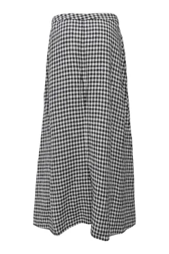 Two-tone gingham swing-style camisole and maxi A-line skirt
