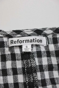 Two-tone gingham swing-style camisole and maxi A-line skirt