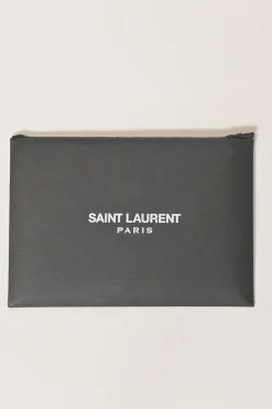 Two-tone logo-embroidered stripe canvas and leather Noe shopper tote