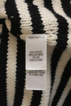 Two-tone metallic viscose-blend striped knit button-front cardigan jacket