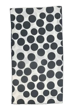 Two-tone reversible polka dot print scarf