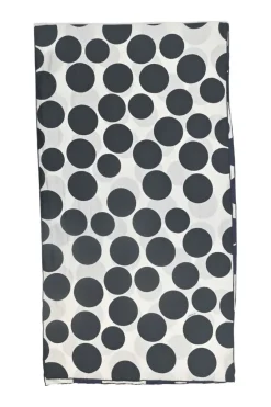 Two-tone reversible polka dot print scarf