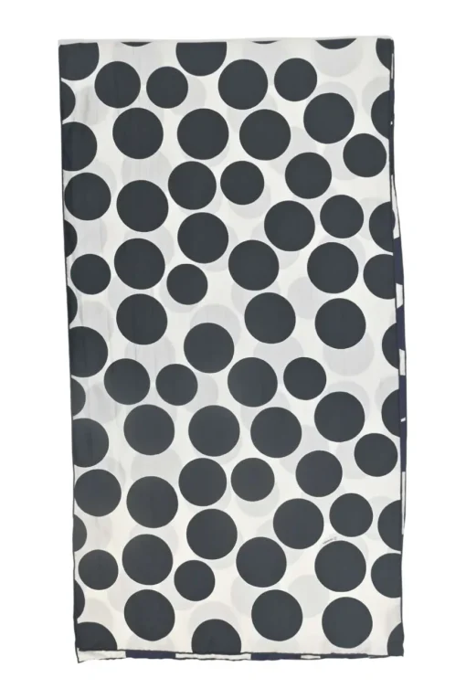 Two-tone reversible polka dot print scarf