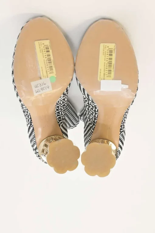 Two-tone woven leather Cerreto round-toe ankle boots with mirrored faceted Flora block heels