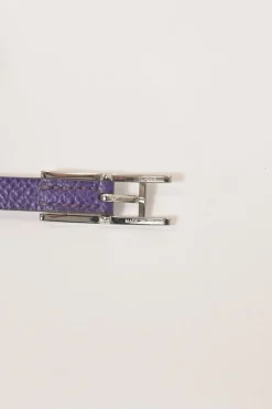 Violet and Rose Extreme Epsom leather Behapi reversibile Double Tour bracelet featuring Hapi buckle closure
