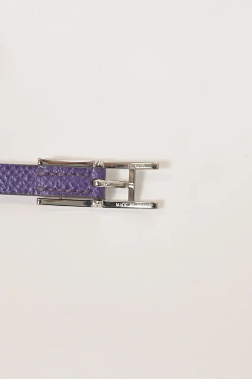 Violet and Rose Extreme Epsom leather Behapi reversibile Double Tour bracelet featuring Hapi buckle closure