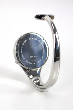 Vivianna 27mm Silver Quartz Bangle Watch With Mirror Dial And Round Cut Diamond Bezel