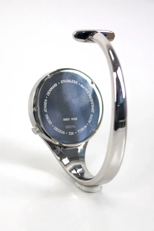 Vivianna 27mm Silver Quartz Bangle Watch With Mirror Dial And Round Cut Diamond Bezel