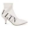 VLTN printed faux leather sock point toe ankle boots