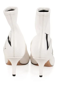 VLTN printed faux leather sock point toe ankle boots