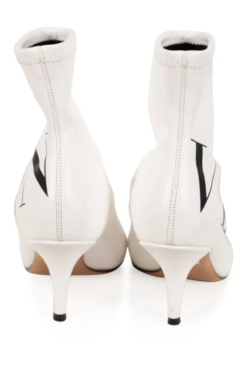 VLTN printed faux leather sock point toe ankle boots