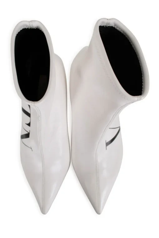 VLTN printed faux leather sock point toe ankle boots