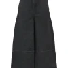 Washed black cotton denim Isla high-rise wide-leg jeans