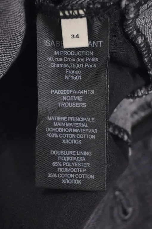 Washed black paneled cotton denim Noemie wide-leg jeans