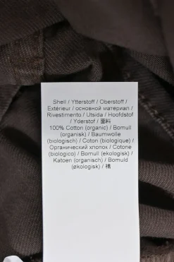 Washed brown cotton denim spread collar half-button slip-on straight-leg coverall jumpsuit