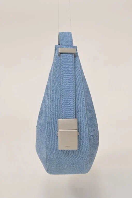 Washed indigo cotton denim Toni hobo bag