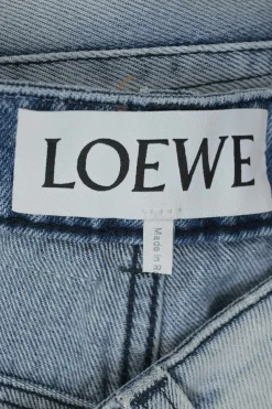 Washed indigo cotton denim pull-on mid-rise straight-leg cropped jeans