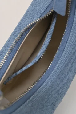 Washed indigo cotton denim Toni hobo bag