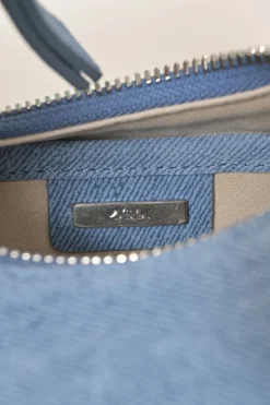 Washed indigo cotton denim Toni hobo bag