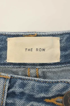 Washed indigo cotton-blend denim low-rise wide-leg jeans