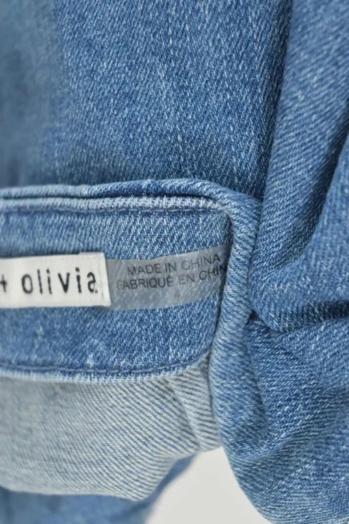 Washed indigo cotton-blend scalloped denim mini shorts