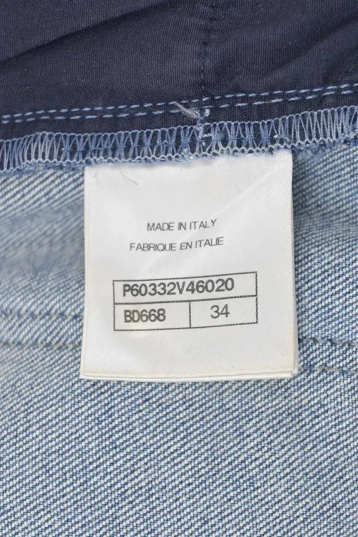 Washed indigo cotton-blend denim pull-on mid-rise cropped skinny jeans with Coco Mark shank buttons