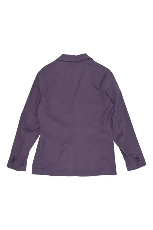 Washed purple linen-blend single breasted notch lapel Neapolitan-style soft tailored jacket