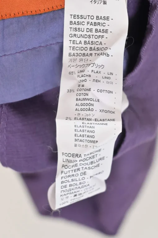 Washed purple linen-blend single breasted notch lapel Neapolitan-style soft tailored jacket