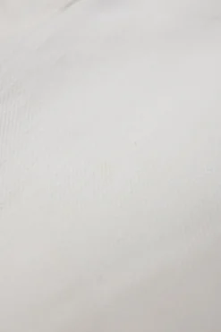 White cotton low-rise wide-leg jeans with split logo waistband