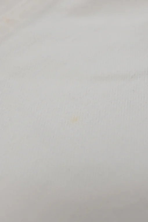 White cotton low-rise wide-leg jeans with split logo waistband