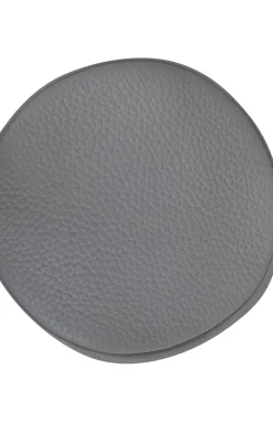 White grainy leather round pouch golden bracelet bag