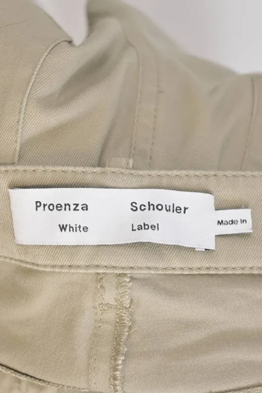 White Label khaki cotton-blend pull-on mid-rise flared pants